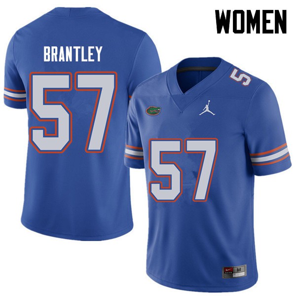 Jordan Brand Women #57 Caleb Brantley Florida Gators College Football Jersey Royal